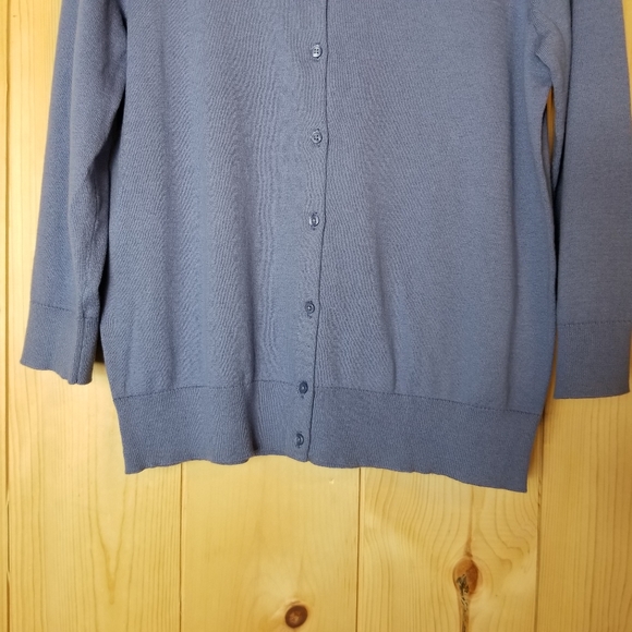 Ann Taylor Loft Cotton 3/4Sleeve Button Down Cardigan NWT - Picture 3 of 10